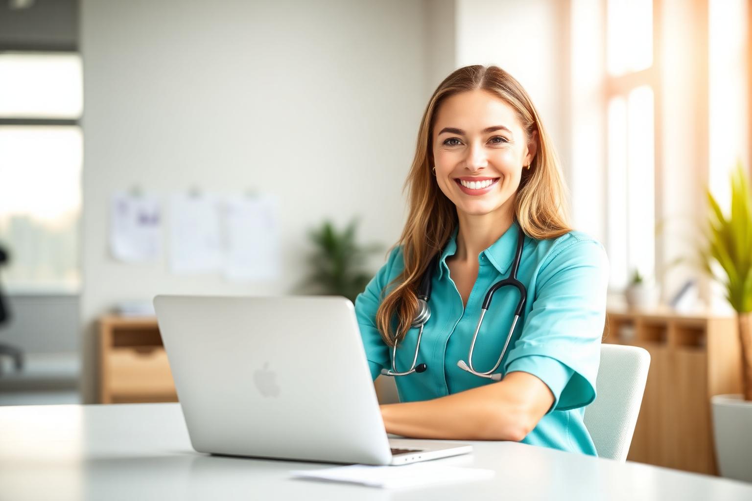 Medical billing specialist reviewing claims